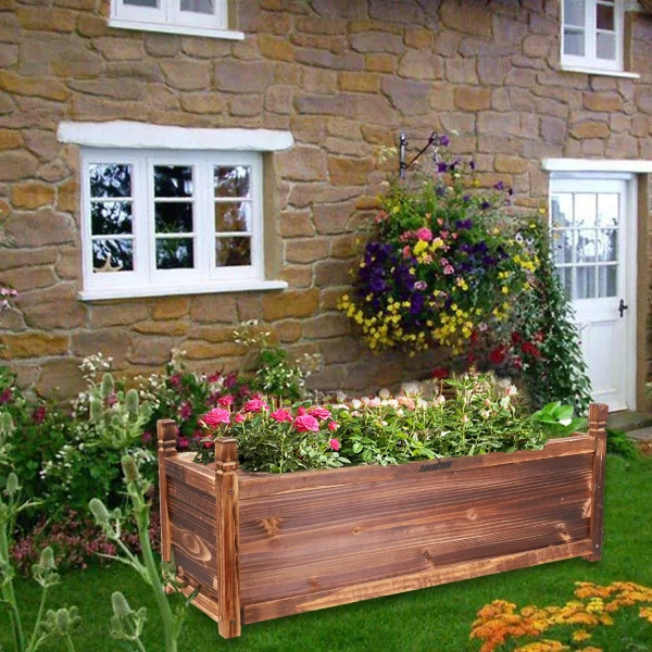 Raised Garden Bed | Window-Mounted Wooden Planter Box for Flowers, Vegetables & Herbs - Image 7