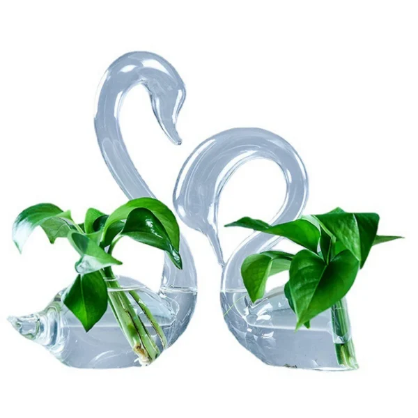 Swan-Shaped Hydroponic Flower Vase | Transparent Glass for Home Decoration, Holiday Gifts & Weddings - Image 7