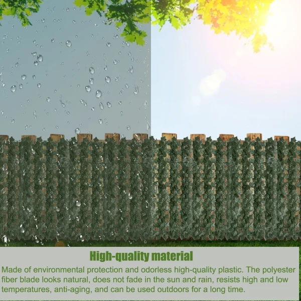 Artificial Green Leaf Screening Rolls Privacy Fence Screen Hedges Gardening Balcony Landscaping Garden Decoration Outdoor - Image 6