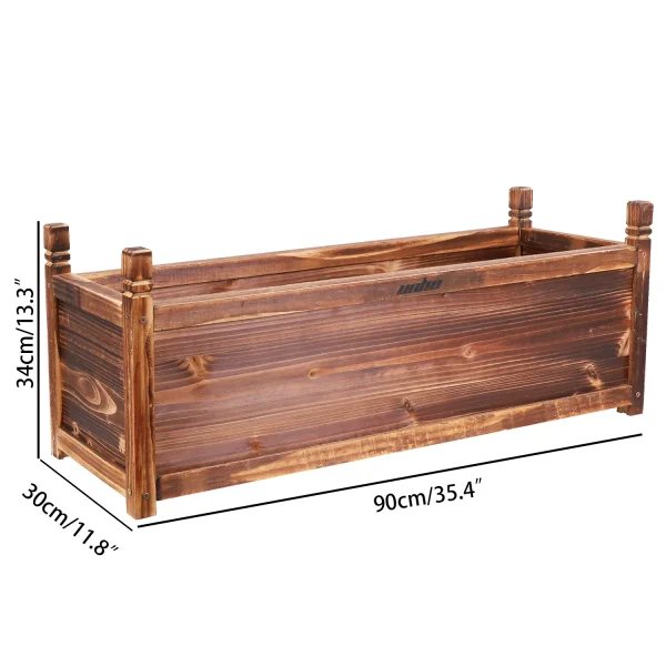 Raised Garden Bed | Window-Mounted Wooden Planter Box for Flowers, Vegetables & Herbs - Image 4