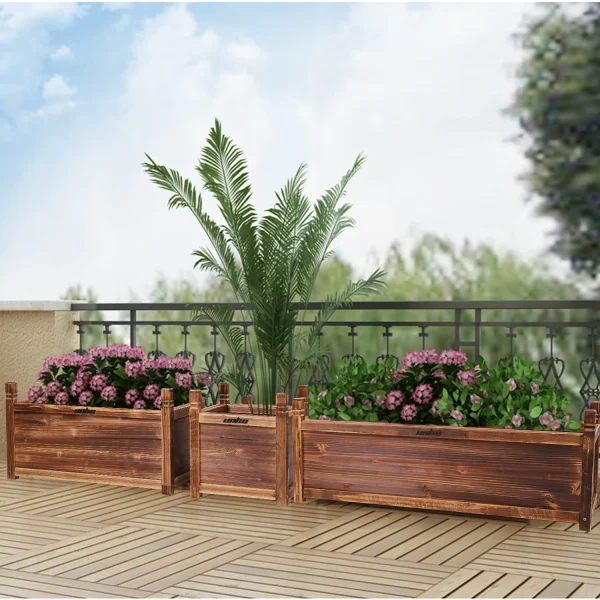 Raised Garden Bed | Window-Mounted Wooden Planter Box for Flowers, Vegetables & Herbs - Image 6