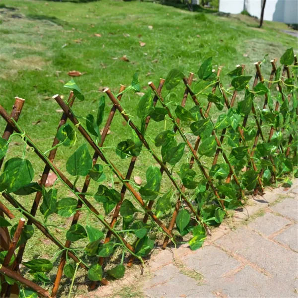 40cm/70cm Expanding Trellis Fence Retractable Fence Artificial Garden Plant Fence UV Protected Privacy Screen For Outdoor Indoor - Image 2