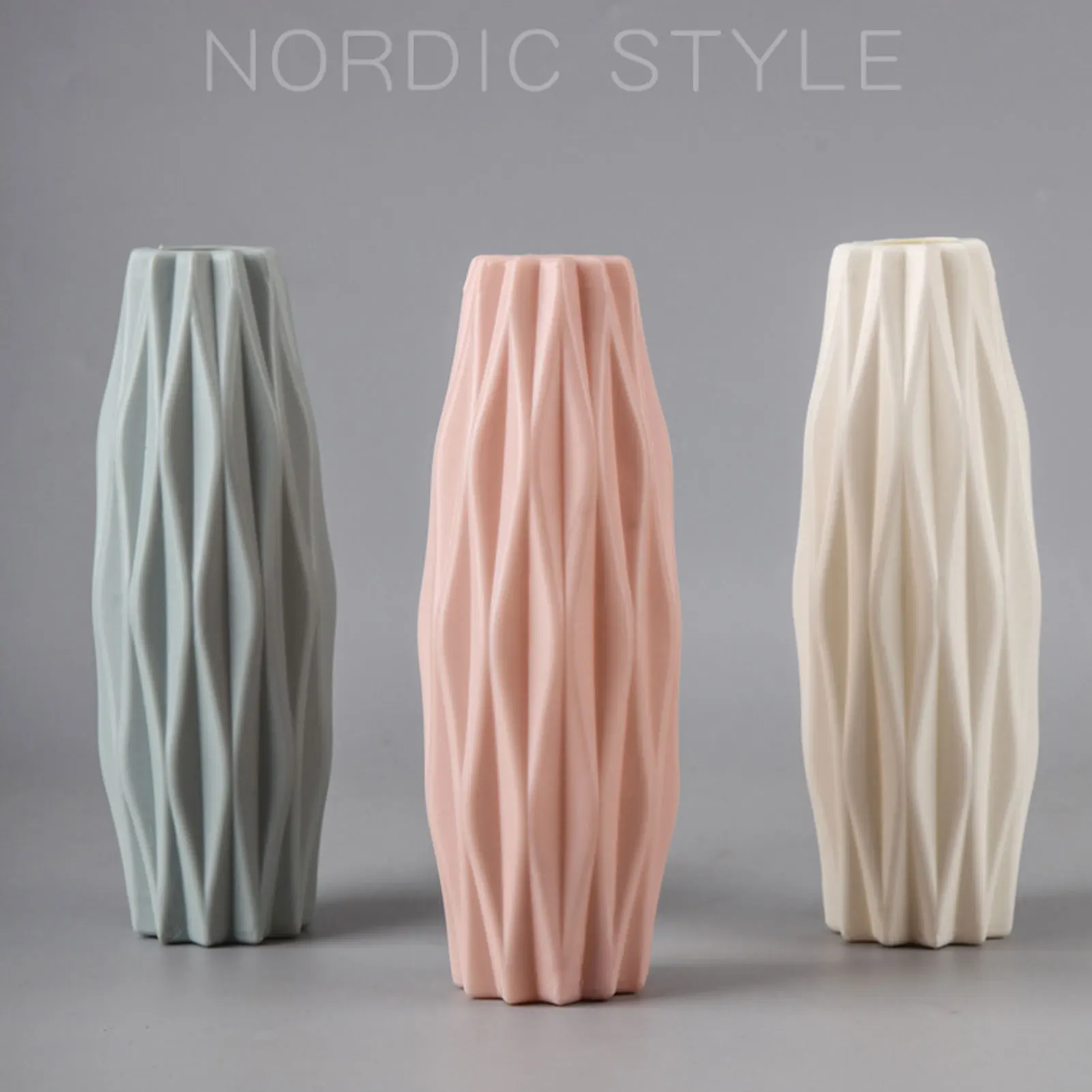 Nordic Geometric Plastic Vase