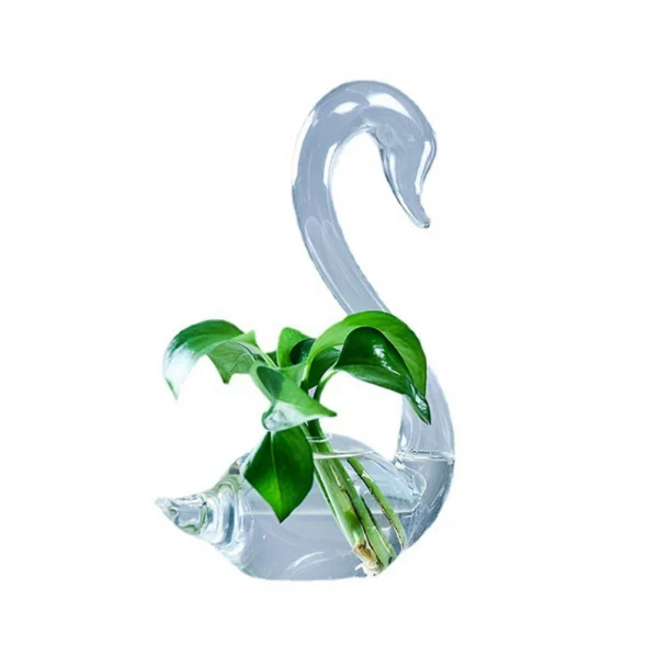 Swan-Shaped Hydroponic Flower Vase | Transparent Glass for Home Decoration, Holiday Gifts & Weddings - Image 9