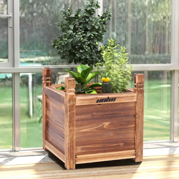 Raised Garden Bed | Window-Mounted Wooden Planter Box for Flowers, Vegetables & Herbs - Image 9