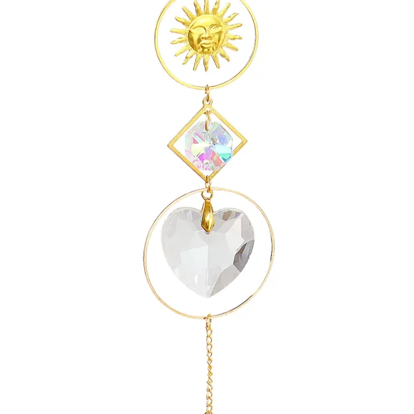 Moon and Star Crystal Wind Chime | Handmade Prism Sun Catcher for Garden, Window & Home Decor - Image 6