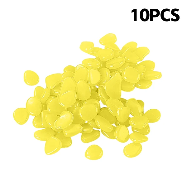 Fish Tank Decorative Aquarium Ornaments Stones Glow In The Dark Luminous Pebbles Stones For Garden Fluorescence Stone Nail Art - Image 7