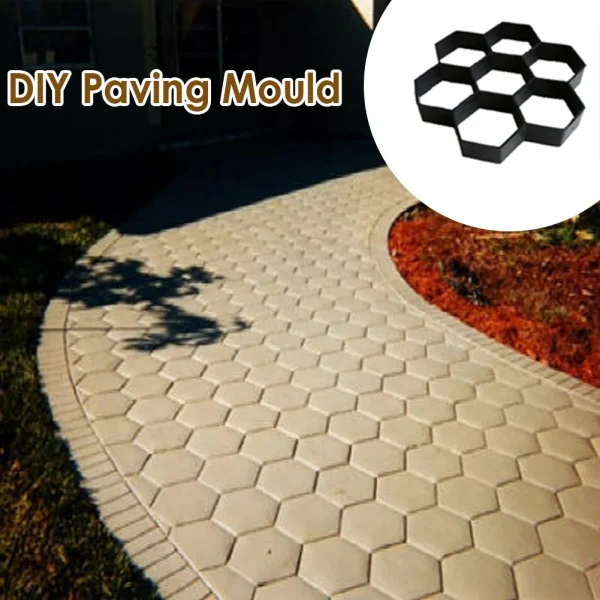 7-Grid Concrete Path Stone Mold | DIY Stepping Stone Mould for Garden & Yard Paving - Image 4