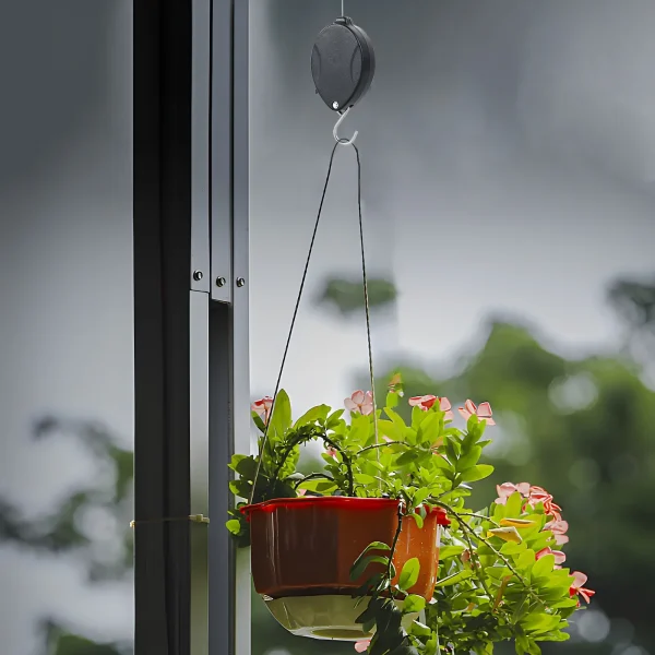 Retractable Plant Hanger | Adjustable Pulley Hook for Hanging Plants, Baskets & Pots - Image 6