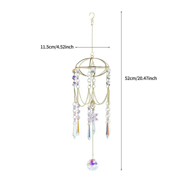 Crystal Sun Catcher | Hanging Crystals Stained Glass Rainbow Maker for Outdoor Garden Decor - Image 7