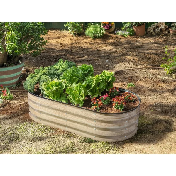 Galvanized Raised Garden Bed | 4x2x1 ft Metal Planter Box for Vegetables & Flowers - Image 3