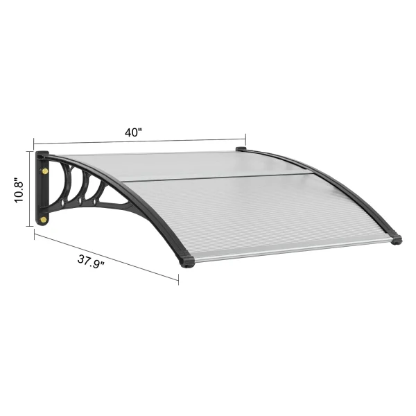 80" x 40" Front Door Canopy – Outdoor Window Awning Cover for UV, Rain & Snow Protection - Image 11