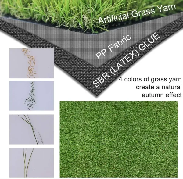 Artificial Turf Lawn | Realistic Synthetic Grass with Drainage Holes for Indoor & Outdoor Use – Pet-Friendly Faux Grass - Image 4