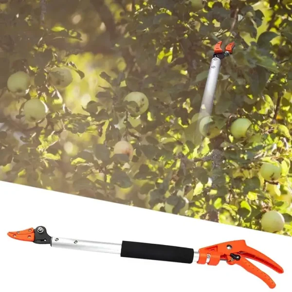 Cut and Hold Tree Pruner | Short Reach Branch Cutter & Fruit Picker with Rotating Blade Head - Image 5