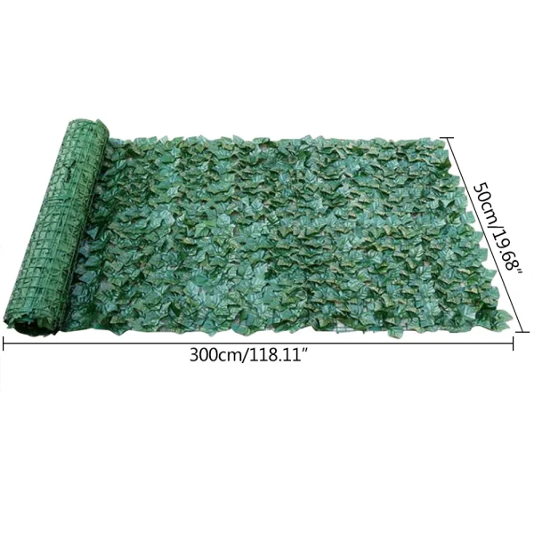 Courtyard Artificial Palm Leaf Privacy Fence Garden Faux Grass Wall Hedge Mat Ivy Leaf Plants Long Screen Expandable Panel - Image 2