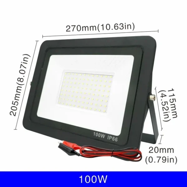 DC12V Led Flood Light 20W 30W 50W 100W Outdoor Spotlight IP66 Waterproof Reflector Portable 12V Led Lights - Image 9