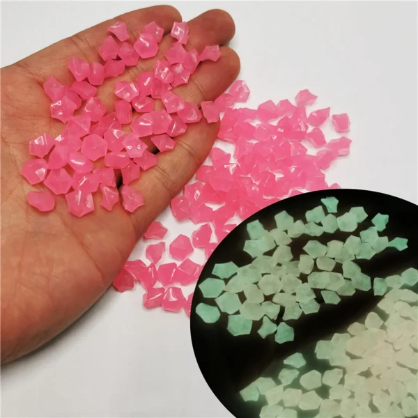 Garden Decorative Pebbles Stones Non Radioactive Resin Material Glowing Fish Tank Pebbles Garden Yard Decor Glow Stones - Image 2