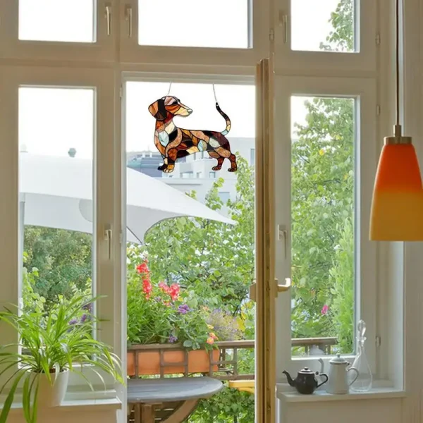 Cute Dachshund Sun Catcher | Acrylic Dog Ornament for Window, Home, Garden & Room Decor - Image 3