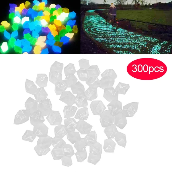 Garden Decorative Pebbles Stones Non Radioactive Resin Material Glowing Stones Outdoor Walkways Garden Yard Decor Glow Stones - Image 2