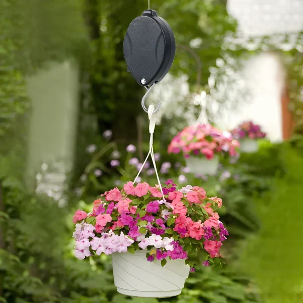 Retractable Plant Hanger | Adjustable Pulley Hook for Hanging Plants, Baskets & Pots - Image 5