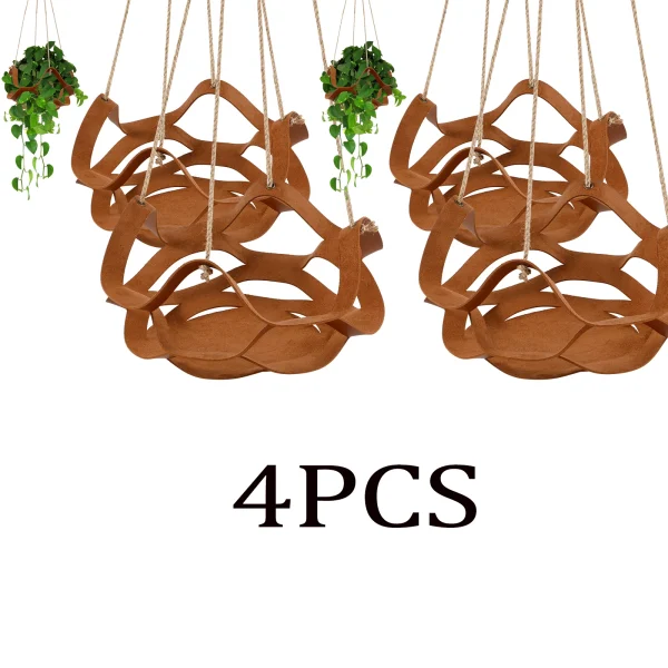 Garden Plant Hanging Basket | 9/12 Inch Jute Rope Woven Planter for Indoor Plants & Flowers - Image 7