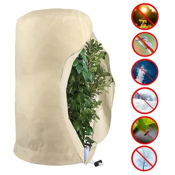 Heavy Winter Plant Cover | Anti-Frost Protection with Zipper & Drawstring - Image 5