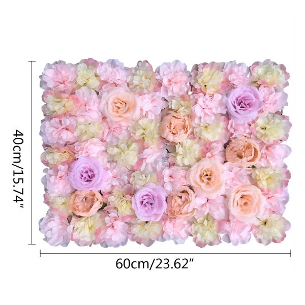 Artificial Wall Panels Flower Wall Mat Silk Flower Panels for Outdoor Garden Backyard Fence Privacy Screen and Indoor Wall Decor - Image 3