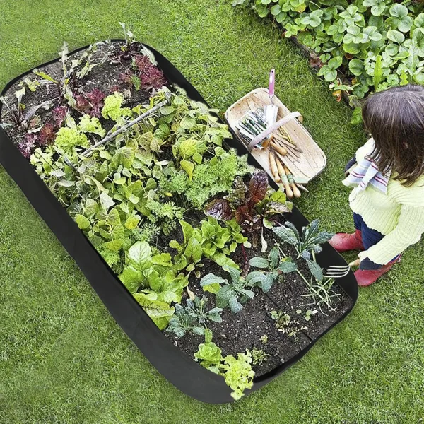 2Pcs Large Felt Multi-Grid Garden Planting Bags | Durable Vegetable & Flower Planting Pots - Image 3