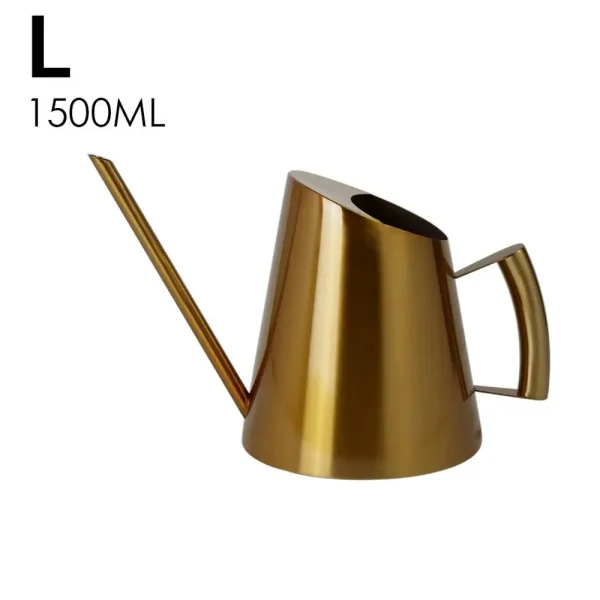 European Stainless Steel Watering Can with Long Spout | 400ml, 900ml, 1500ml Gold & Copper Finish - Image 8