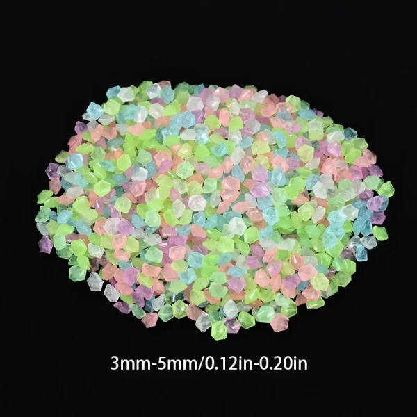 1000Pcs Mini Luminous Stones Pebbles Glow In The Dark Outdoor Pool Walkways Path Patio Lawn Garden Glow Stones Decorations - Image 6