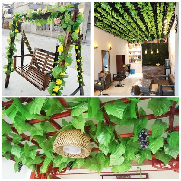 230cm Artificial Ivy Green Silk Hanging Vine | DIY Wall Decor for Home & Event Decoration - Image 6