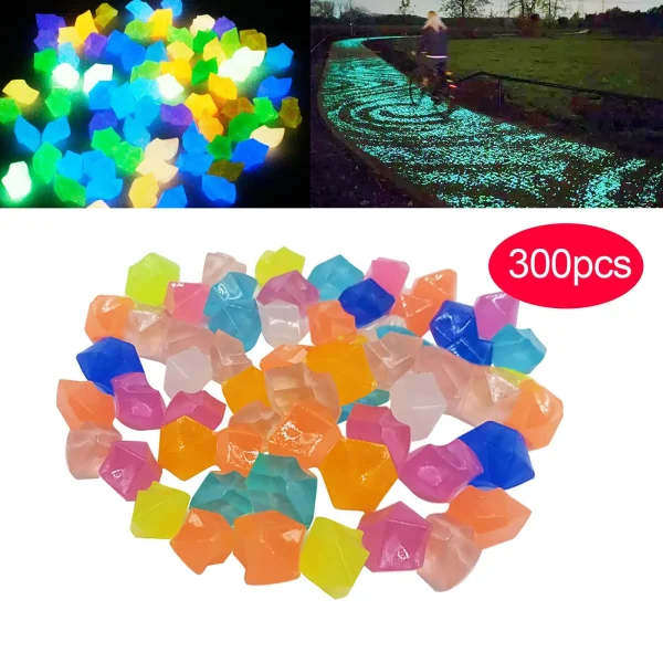 Garden Decorative Pebbles Stones Non Radioactive Resin Material Glowing Stones Outdoor Walkways Garden Yard Decor Glow Stones