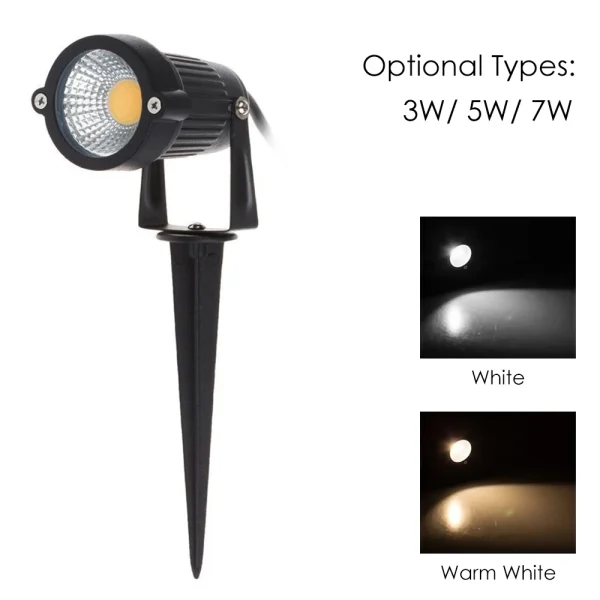 5W COB LED Lawn Lamp | DC12V Outdoor Landscape Spot Light with IP65 Water Resistance - Image 6