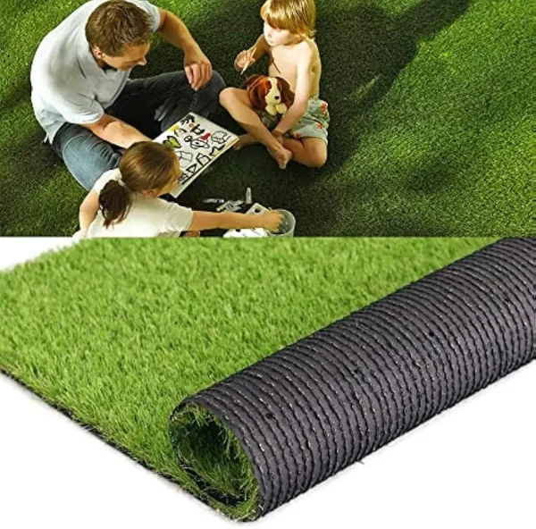 Artificial Turf Lawn | Realistic Synthetic Grass with Drainage Holes for Indoor & Outdoor Use – Pet-Friendly Faux Grass - Image 6