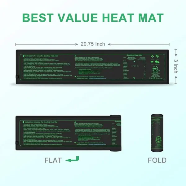 Seedling Heat Mat - Waterproof Heating Pad for Indoor Gardening (4"x20.67") - Image 2