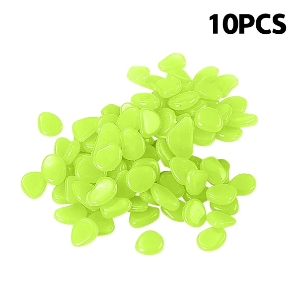 Fish Tank Decorative Aquarium Ornaments Stones Glow In The Dark Luminous Pebbles Stones For Garden Fluorescence Stone Nail Art - Image 8