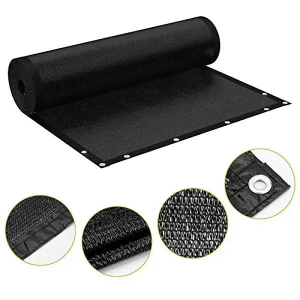 UV-Protected 10 x 50 FT Black Shade Cloth Net – Outdoor Garden & Patio Canopy with Reinforced Grommets - Image 3