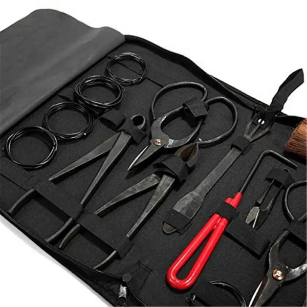 Bonsai Tool Set | 10-Piece Carbon Steel Garden Pruning Kit with Nylon Case for Bonsai Styling & Trimming - Image 6