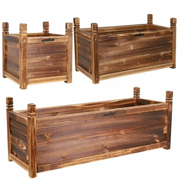 Wooden Planting Box for Elevated Garden Beds | 12-inch, 24-inch, 36-inch Sizes for Vegetables & Flowers - Image 6