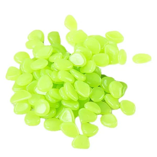 Reusable 100Pcs Luminous Multifunction Glow In The Dark Pebbles Outdoor Decorative Stones for Garden Yard Patio, Long Lasting Br - Image 10