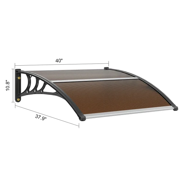 80" x 40" Front Door Canopy – Outdoor Window Awning Cover for UV, Rain & Snow Protection - Image 9