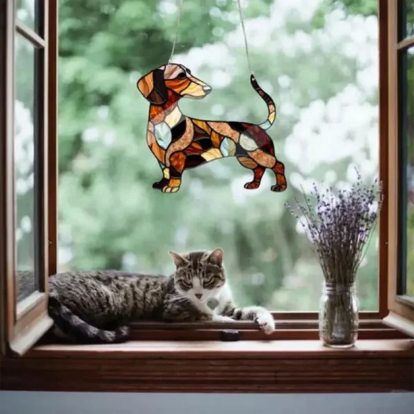 Cute Dachshund Sun Catcher | Acrylic Dog Ornament for Window, Home, Garden & Room Decor - Image 4