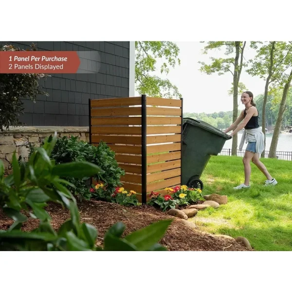 Outdoor Privacy Fence Screen 5ft H X 3.2ft W Concord Wood Perfect to Hide Trash Cans (1-Panel) Freight Free Fence for Garden - Image 6