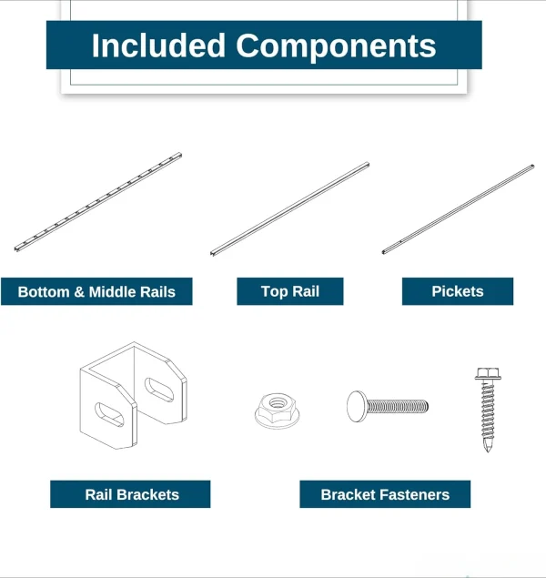 Cypress Aluminum Fence Kit | DIY Backyard & Garden Fencing with Durable Powder-Coated Aluminum - Image 5