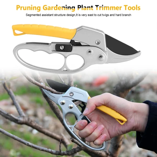 High Carbon Steel Pruning Shears | Durable Gardening Scissors & Branch Trimmers for Plant Care - Image 7