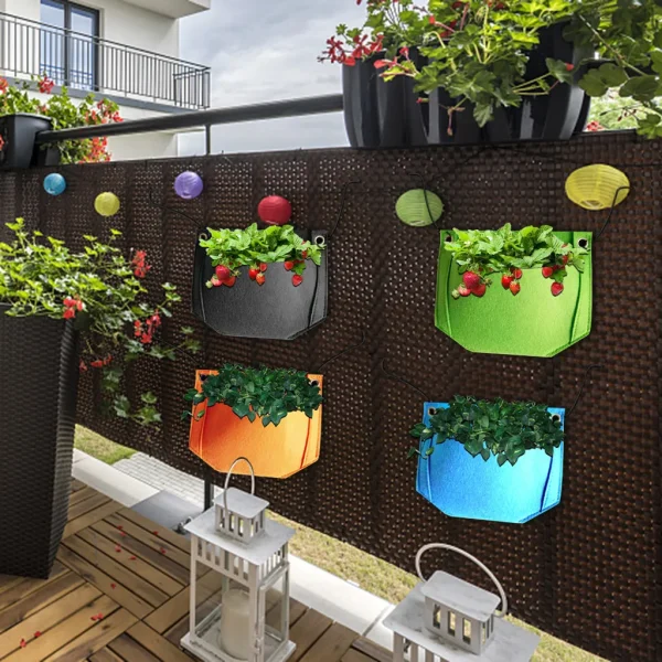 1pc Vertical Hanging Wall Planter Living Wall Feltcloth Growing Container Bags Hogar JardíN Fast Shipping