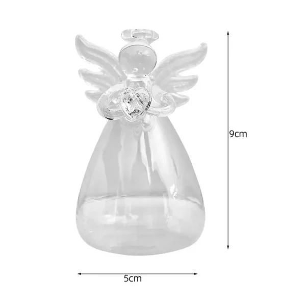 Angel Glass Vase | Clear Handmade Flower Holder for Indoor Decoration and Storage, Ideal Gift for Birthdays & Christmas - Image 6