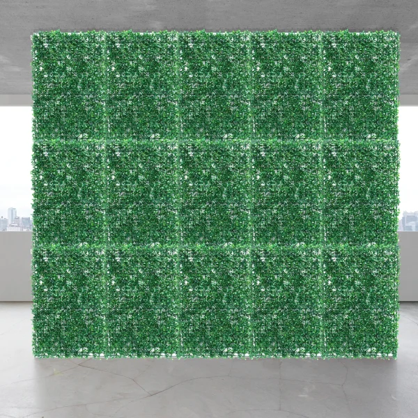 12 Piece Simulated Plant Wall 40*60 CM Artificial Boxwood Panels Square Topiary Hedge Plant Privacy Hedge Screen UV Protected