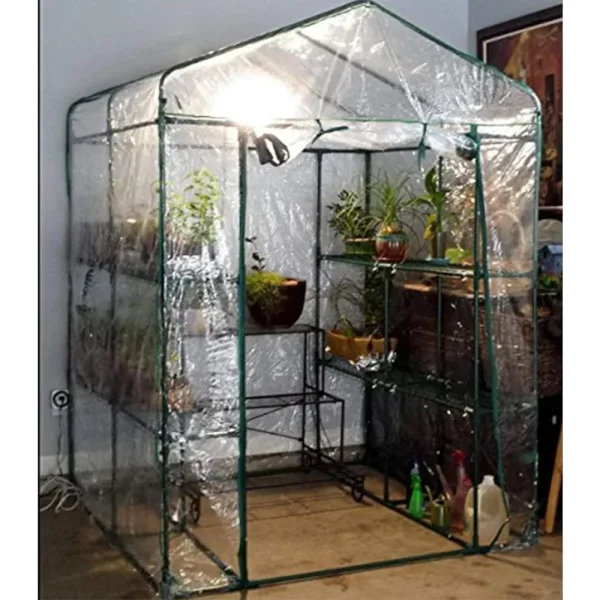 Walk-In Greenhouse | 8 Shelves & PVC Cover for Indoor & Outdoor Gardening - Image 6