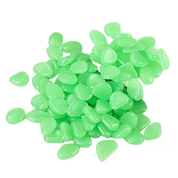 Reusable 100Pcs Luminous Multifunction Glow In The Dark Pebbles Outdoor Decorative Stones for Garden Yard Patio, Long Lasting Br - Image 7